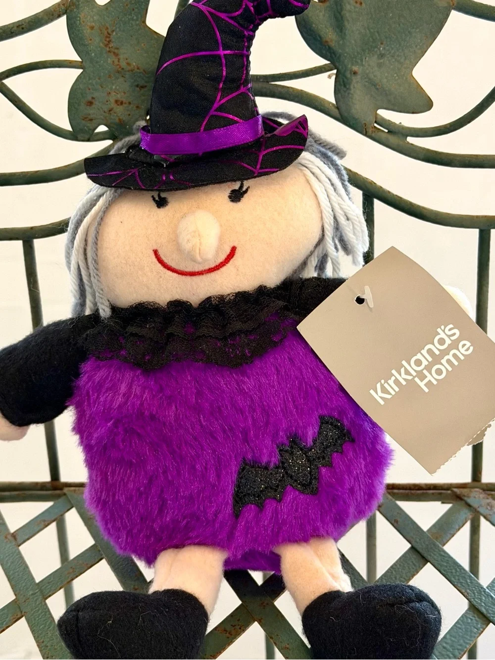 Kirkland’s Home Purple & Black Witch Plush Doll